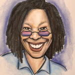 Whoopi Goldberg's caricature by Brandy